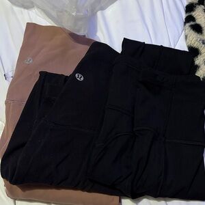 Lot of 3 lululemon athletica Black and Brown Leggings